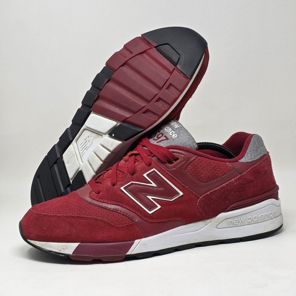 New Balance Mens 597 Classic Red Reflective Sneakers 2016 ML597HTC Size 11.5D